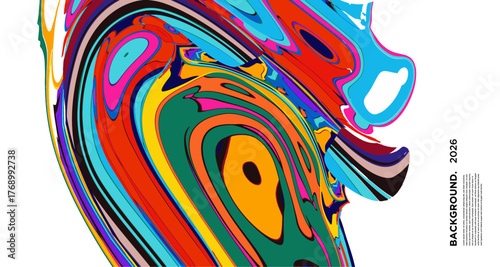 Vibrant abstract liquid marble background with pink, yellow, blue, purple, and orange swirls, creating a textured, colorful pattern ideal for posters or wallpapers.
