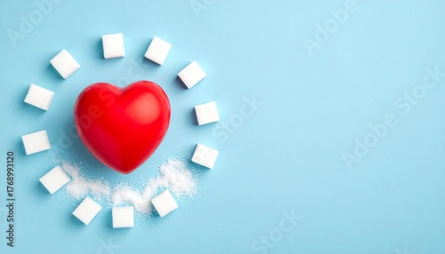 Heart Surrounded by Sugar Cubes