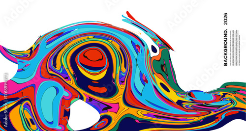 Vibrant abstract liquid marble background with pink, yellow, blue, purple, and orange swirls, creating a textured, colorful pattern ideal for posters or wallpapers.
