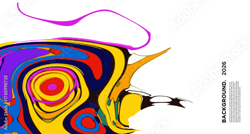 Vibrant abstract liquid marble background with pink, yellow, blue, purple, and orange swirls, creating a textured, colorful pattern ideal for posters or wallpapers.
