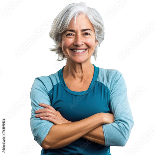 Senior woman smiling png showing happy elderly lady with positive expression warm face and natural beauty perfect for health care and lifestyle design projects