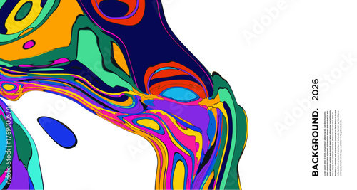 Vibrant abstract liquid marble background with pink, yellow, blue, purple, and orange swirls, creating a textured, colorful pattern ideal for posters or wallpapers.
