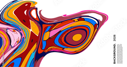 Vibrant abstract liquid marble background with pink, yellow, blue, purple, and orange swirls, creating a textured, colorful pattern ideal for posters or wallpapers.
