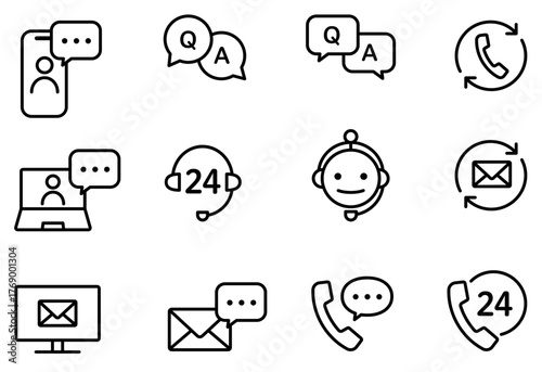 電話・サポートなどカスタマーサービス・カスタマーサポートのアイコン