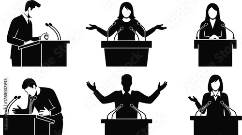 Public speaking tips and techniques for effective communication skills editable vector