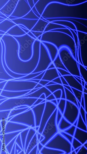 Triangle line with Bright blue lines randomly placed on a dark background. Vertical video for a futuristic social media post theme.