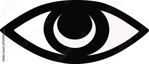 Eye icon for vision and perception concept