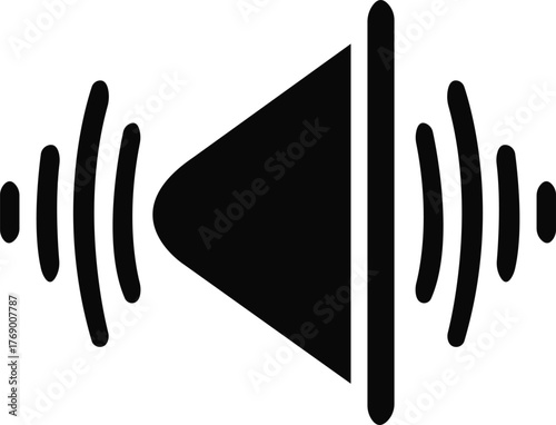 Speaker icon with sound waves for volume control