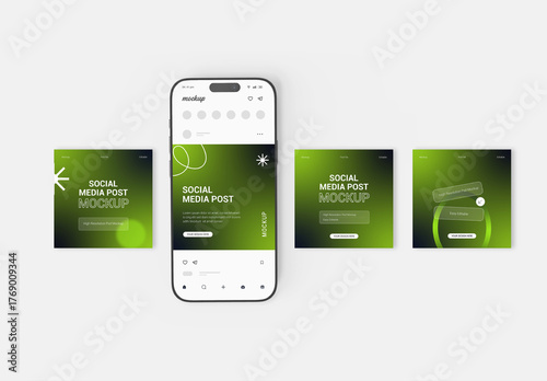 Social Media Square Post Banner Mockup