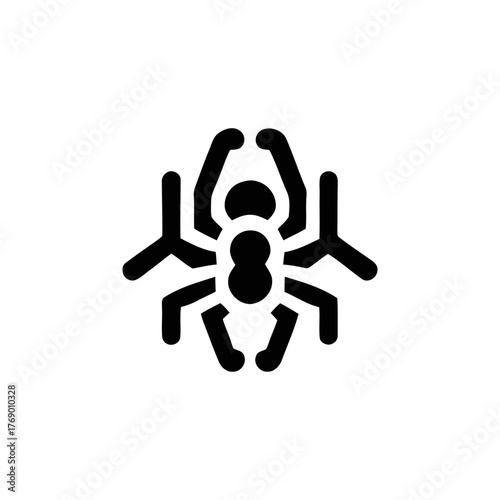 Graphic Spider Silhouette Vector Illustration for Halloween Decor