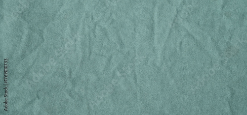 Wrinkle green cotton polyester fabric texture background