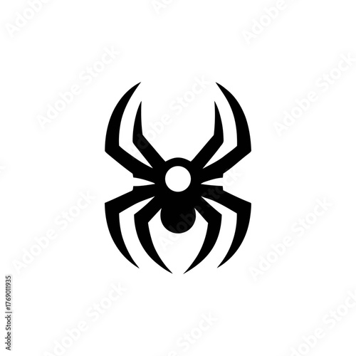 Menacing Spider Symbol Bold Vector Design Element