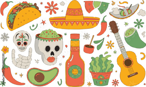 vegetables and fruits food and drink vector illustration