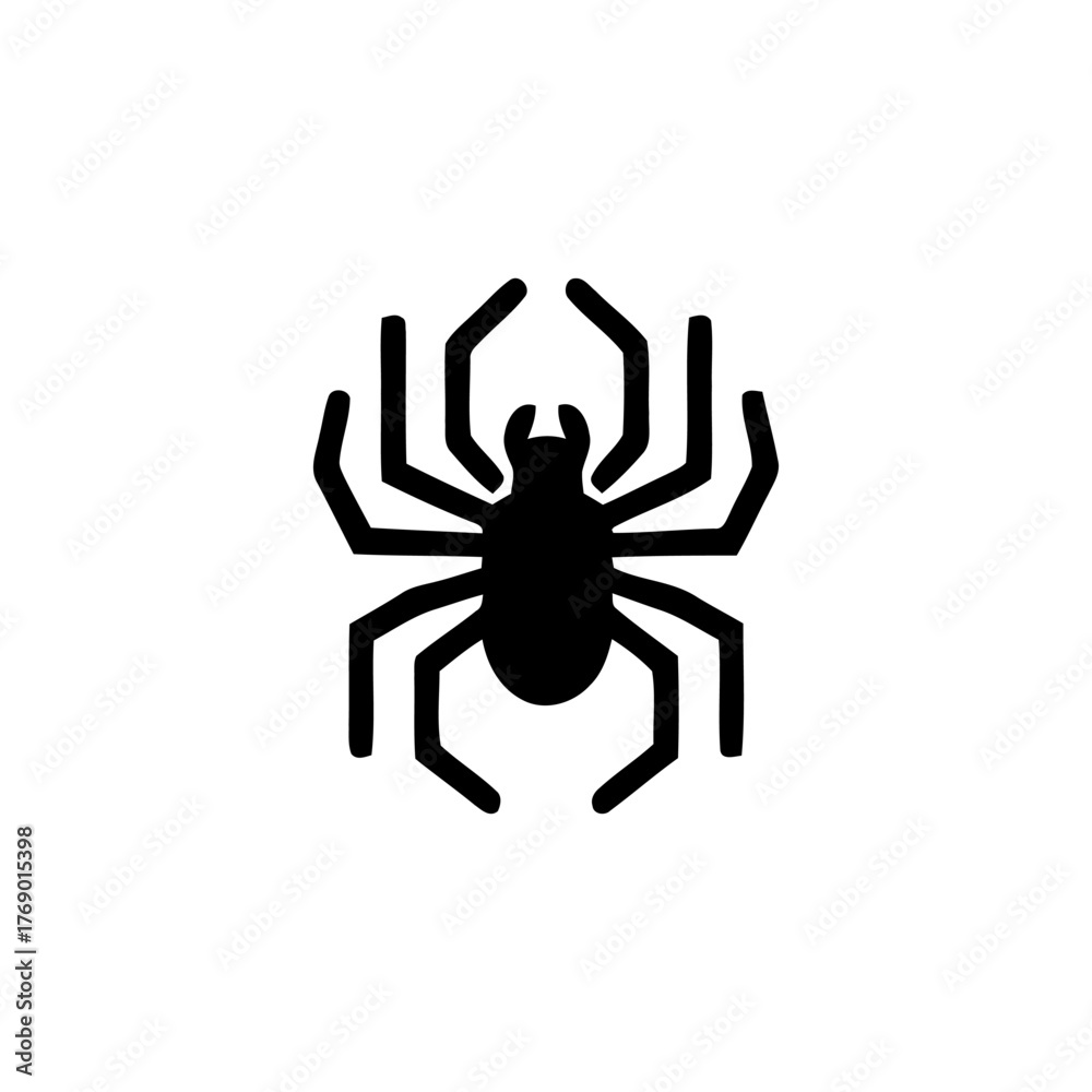 Fototapeta premium Creepy Spider Silhouette Vector Graphic