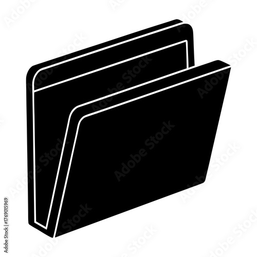 Minimalist Folder Icon White Background