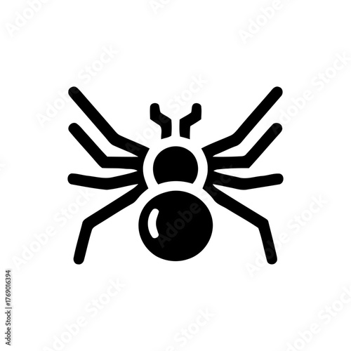 Graphic Spider Icon for Halloween and Pest Control