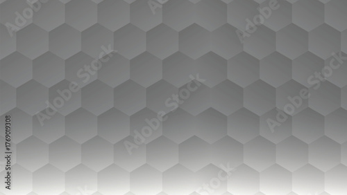 Elegant Grey Hexagon Pattern Background with Subtle Gradient and Minimalist Design Ideal for Modern Technology and Business Presentations Seeking Sophistication and Versatility