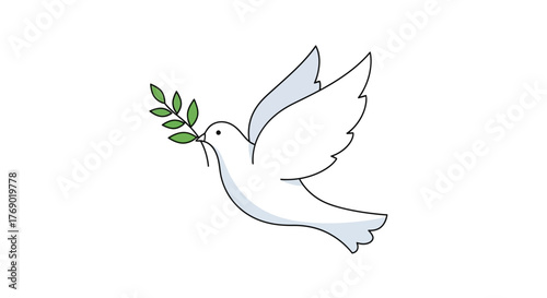 Dove of Peace with Olive Branch A Symbol of Harmony and Hope