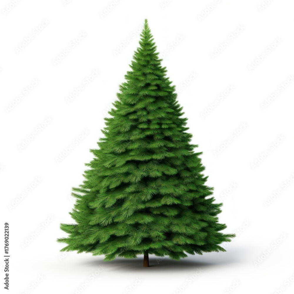 Obraz premium Green christmas tree plant pine fir.