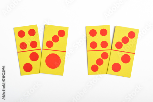 Domino card isolated on white background.