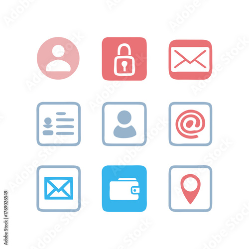 Business Card Icons. Name, Phone, Mobile, Location, Place, Mail, Fax, Web. Contact Us, Information, Communication. Illustration for Web Site or Mobile ... See More.icons