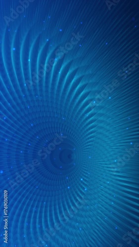 Mesmerizing abstract swirl with scattered light dots for background. Vertical video for social media backgrounds