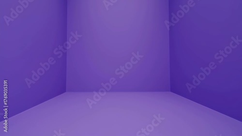 Purple corner room interior