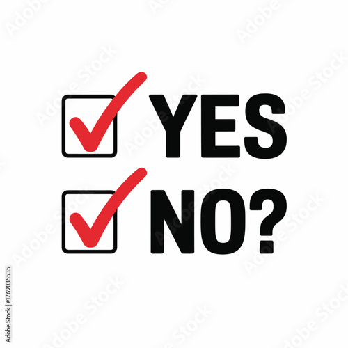 Checkboxes with yes checked and no unchecked representing a decision