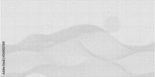 Flowing dots particles wave pattern halftone gradient curve shape isolated on white background
