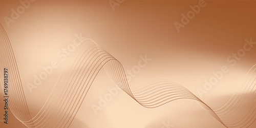 A minimalist orange-gold background that feels simple yet dimensional and vibrant. Thin white lines flow through the image.