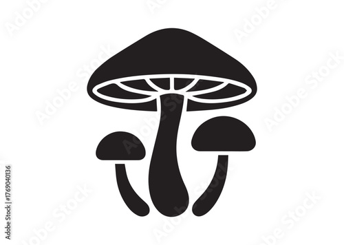 Mushroom icon, Mushroom Black vector