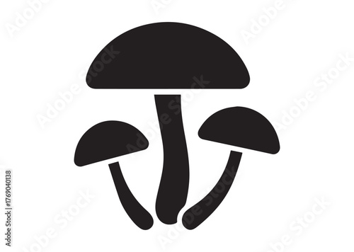 Mushroom icon, Mushroom Black vector