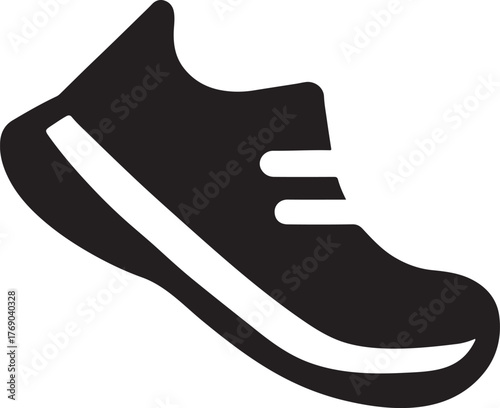 Running shoes line vector icon representing sports, fitness, active lifestyle, and athletic gear.