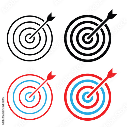 Target icon vector illustration. goal icon vector. target marketing sign and symbol EPS 10