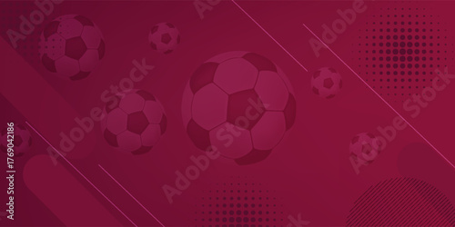 Soccer or football background with ball vector ilustration