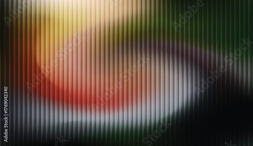 A dynamic abstract texture with a vertical striped overlay set against a soft, bright light gradient.