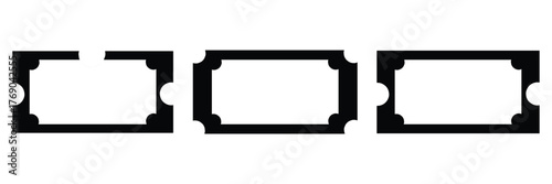 Ticket icon in trendy flat style design. Vector graphic illustration. EPS 10.