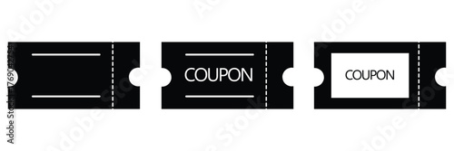 Ticket icon in trendy flat style design. Vector graphic illustration. EPS 10.