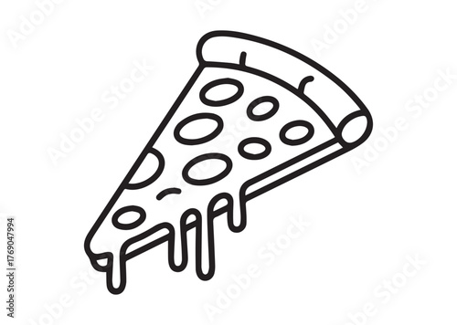 Pizza Line art vector