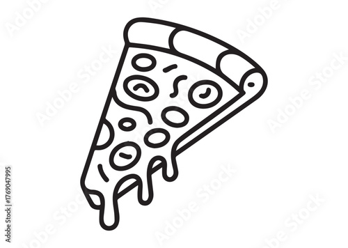 Pizza Line art vector