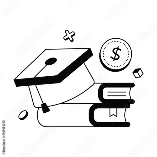 Showing Student Finance And Academic Investment Vector Icon
