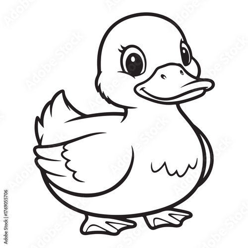 Funny duck cartoon vector