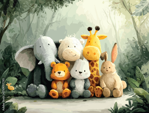 Adorable Wildlife Animal Characters Art