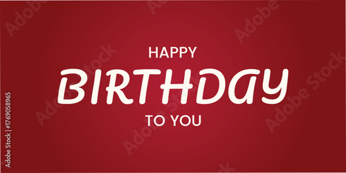 Happy Birthday vector template design, letter type birthday celebration card banner poster, 
