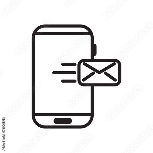 send a message. send a message via cellphone. handphone icon. 