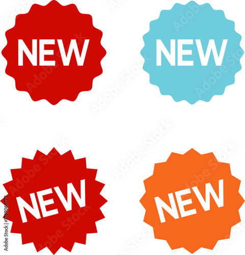New sticker set, discount sticker, special price, advertising campaign, jagged starburst sticker icon, sale sticker. Stickers for New Arrival shop product tags, new labels, sale badges, banners vector