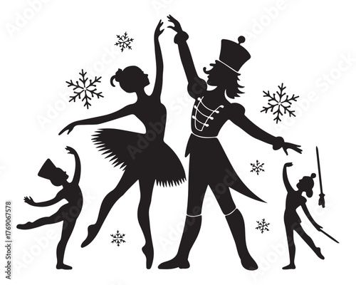 Nutcracker Ballet Silhouette Scene? ? the ?Nutcrackercore? motif 17.eps
