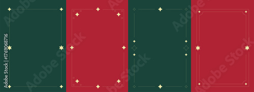   red and green Christmas wooden wall background with metallic safe lock pattern