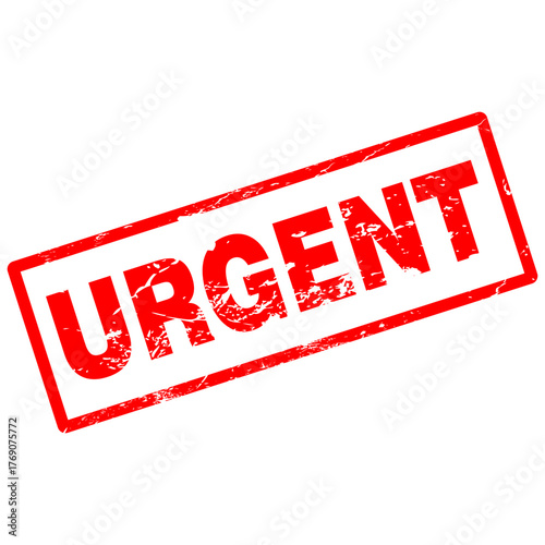 Urgent, red rubber stamp vector