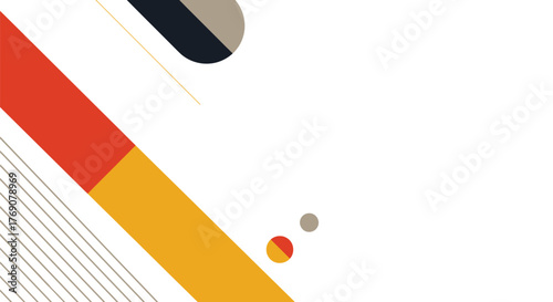 Modern Geometric Abstract Background with Diagonal Color Blocks and Copy Space
